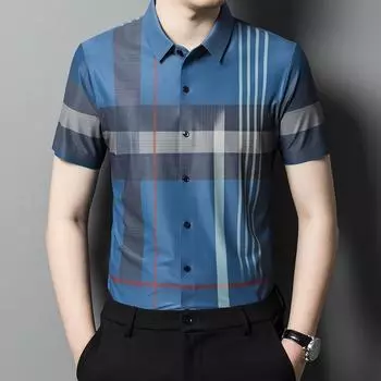 Летняя новая удобная мягкая рубашка в тон цвета, мужская элегантная молодежная повседневная однобортная рубашка-кардиган M