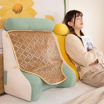 Летняя новая вельветовая подушка Cool Cushion Waistrest Full Fit Large Backrest Многофункциональная однотонная цветная подушка Cool Cushion Waistrest 60x30x50cm