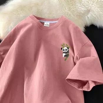 Летняя новая женская хлопковая повседневная дышащая футболка с короткими рукавами 2025 года XS