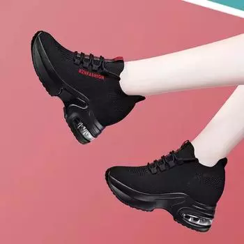 Летняя новая женская обувь с внутренним увеличением роста, модная универсальная повседневная обувь для танцев, обувь для мам, дышащая женская обувь на мягкой подошве 35