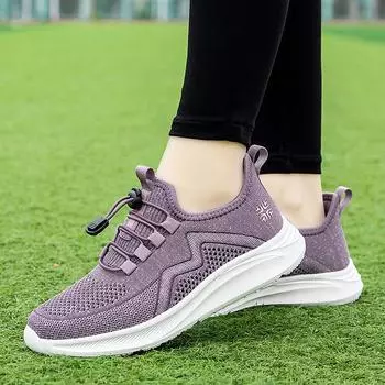 Летняя новая женская повседневная обувь для активного отдыха, дышащая сетчатая легкая женская обувь, амортизирующая, нескользящая, простая женская обувь 38 розовый
