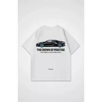 Летняя новинка 2025 года, гоночный принт Y2KT-футболка Crown of Prestige Yangzed, повседневная мужская и женская футболка большого размера с круглым вырезом S