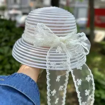 Летняя новинка Eugen пряжа жемчуг шляпа Хепберн абажур раковина шляпа европейские и американские знаменитости солнцезащитный козырек защита от ультрафиолета пляжная шляпа 55-60cm