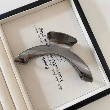 Летняя новинка Металлическая минималистичная заколка для волос изогнутой формы Геометрическая универсальная модная заколка-краб для пучка на затылке Аксессуар для волос