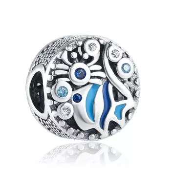 Летняя новинка, стерлингового серебра 925 пробы, океанская рыба для девочек, танцевальная красота, бусины «сделай сам», подходят оригинальные подвески, браслет, женские украшения «сделай сам»