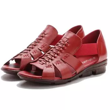 Летняя обувь 2025 женские сандалии женские сандалии с открытым носком на танкетке из натуральной кожи уличная обувь офисная женская обувь на низком каблуке 35