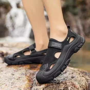 Летняя обувь для активного отдыха сандалии Baotou пляжная обувь повседневная обувь с вырезами 39-44 39 чёрный