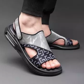 Летняя обувь для мужчин Сандалии Модные и удобные пляжные туфли на воздушной подушке Дизайнерские сандалии 38