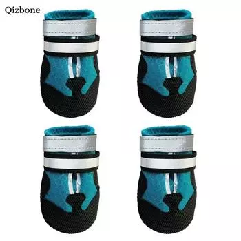 Летняя обувь для собак, носки, нескользящие светоотражающие резиновые чехлы для средних и больших собак, сапоги для золотистого ретривера, аляски, питбуля, кавказа S