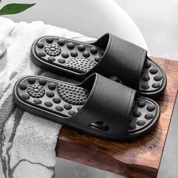 Летняя обувь для ванной, женские сандалии и тапочки, мужские тапочки для массажа ног 36-37 зелёный