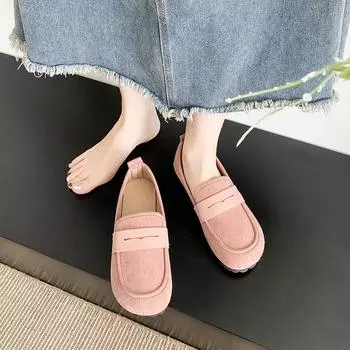 Летняя обувь для женщин 2025 года, модные туфли на плоской подошве для прогулок на открытом воздухе, удобные мокасины с мягкой подошвой, дышащая повседневная обувь 35 жёлтый