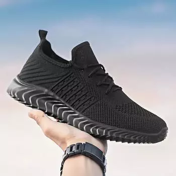 Летняя обувь Мужские кроссовки Повседневная обувь Высококачественная мужская дышащая модная спортивная легкая прогулочная обувь Обувь Zapatillas Hombre 39 чёрный