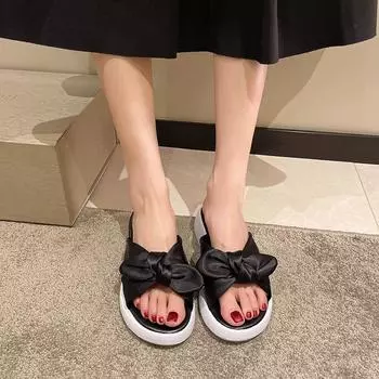 Летняя обувь Тапочки Женская обувь Туфли на толстой подошве на танкетке и пляжные сандалии Женские сандалии. 35 абрикосовый