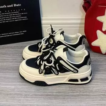 Летняя обувь Женская мода Универсальная женская обувь Повседневные кроссовки с круглым носком Осенние разноцветные туфли на низком каблуке Modis 35