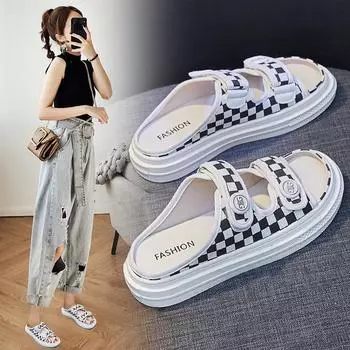 Летняя обувь Женская обувь без застежек Дизайнерские женские тапочки и сандалии Повседневная пляжная обувь 35 бежевый