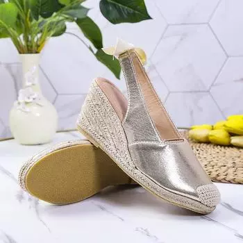 Летняя обувь Женская повседневная танкетка сандалии женские удобные прогулочные туфли без застежек 36