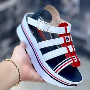 Летняя обувь Женские сандалии Модные открытые пляжные туфли Женская повседневная удобная летняя обувь 36