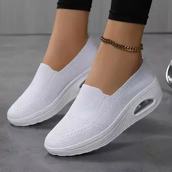 Летняя обувь Женские туфли-качалки на платформе Большие размеры Повседневная обувь с плетением из мух Женские туфли с одной педалью 35 серый