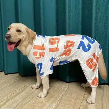 Летняя одежда для больших собак, комбинезон, одежда для больших собак, комбинезоны, солнцезащитный костюм, комбинезоны, самоедский золотистый ретривер, домашнее животное M