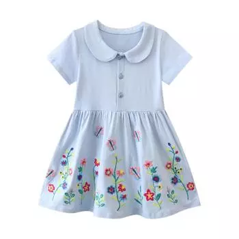 Летняя одежда для детей от 1 до 7 лет, платья принцессы, повседневные платья для девочек 2T
