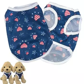 Летняя одежда для домашних животных, мягкая футболка для собак, одежда для кошек, сетчатая дышащая одежда для маленьких и средних собак, одежда для французского бульдога, шнауцера XS