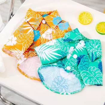 Летняя одежда для домашних животных в гавайском стиле, пляжная рубашка для собак, костюм для щенка и котенка, охлаждающий жилет, одежда для чихуахуа, бишона, собак средних размеров XS