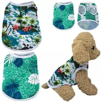 Летняя одежда для домашних животных, жилет для собак, футболка для кошек, уютная классная одежда для маленьких собак, модная одежда с принтом для щенков, котят, сетчатая мягкая одежда для французского бульдога, мопсов XS