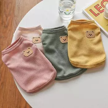 Летняя одежда для щенков, новые жилеты для собак, дышащий жилет, футболка, костюм для бульдога, уличные костюмы для собак S