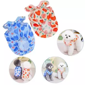 Летняя одежда для собак, дышащее тонкое пальто для маленьких и средних собак, жилет, одежда для кошек, рубашки для щенков, куртка для котят, куртка для чихуахуа, корги, пуделя, тедди, бульдога S синий