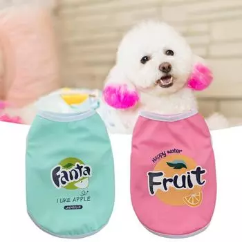 Летняя одежда для собак, дышащий принтованный жилет, жилет для щенков и кошек, быстросохнущий чихуахуа, мопс, спортивные рубашки, футболка для домашних животных, костюм XS