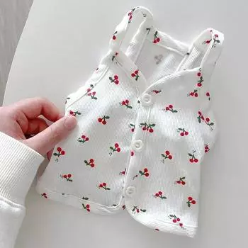 Летняя одежда для собак, тонкий милый жилет для маленьких и средних собак, одежда для щенков Cherry, аксессуары для собак, товары для животных XS