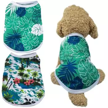 Летняя одежда для собак, жилет для маленьких и средних собак, футболка с принтом для щенков и кошек, дышащая футболка для чихуахуа, французского бульдога, праздничный костюм для вечеринки, продукт для домашних животных XS