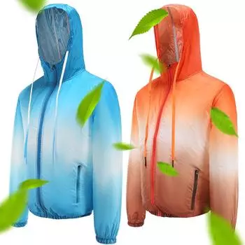 Летняя одежда для вентиляторов, 3 передачи, электрический вентилятор, охлаждающее пальто для работы при высоких температурах A M аква голубой