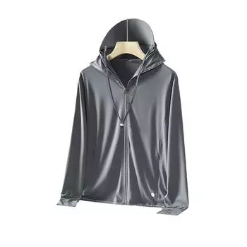 Летняя одежда для защиты от солнца для женщин, куртка с капюшоном для защиты от солнца, тонкая шелковая одежда для защиты от солнца для мужчин с защитой от ультрафиолета UPF50+ XXXXL