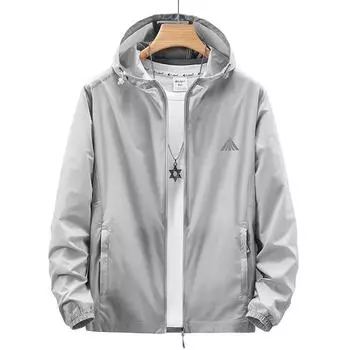 Летняя одежда для защиты от солнца для мужчин, тонкая модная брендовая куртка с капюшоном, спортивная одежда для защиты от солнца Ice Silk для мужчин 4XL