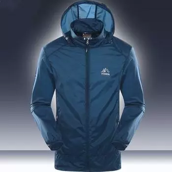 Летняя одежда с защитой от солнца для активного отдыха, легкая, водонепроницаемая и дышащая одежда с защитой от солнца для рыбалки, мужской спортивный плащ, мужская одежда для пар M серый