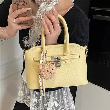 Летняя огненная универсальная женская сумка в иностранном стиле с узором личи, легкая роскошная сумка-мессенджер розовый