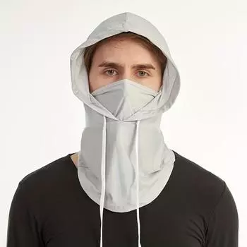 Летняя охлаждающая Балаклава с защитой от УФ-излучения, отличная воздухопроницаемость, эластичный чехол на всю голову для мужчин и женщин, велосипедный мотоцикл, рыболовный капюшон чёрный