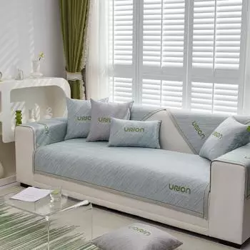 Летняя охлаждающая охлаждающая подушка для дивана из ротанга, роскошная вышивка, высококачественный чехол для дивана, прохладный и дышащий нескользящий чехол для дивана 70*70cm синий