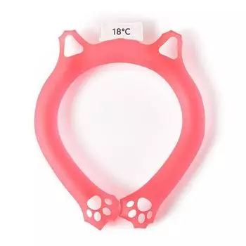 Летняя охлаждающая трубка для шеи Носимый охладитель для шеи Легкое многоразовое ледяное кольцо На открытом воздухе Предотвращение теплового удара Портативный воротник с обертыванием на шею розы красного