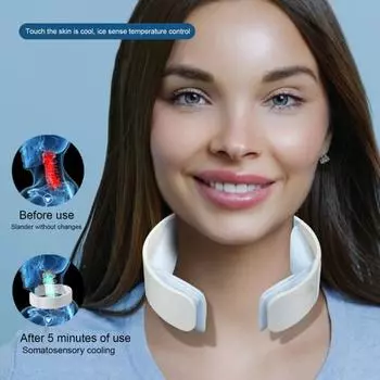 Летняя охлаждающая трубка для шеи Носимый охладитель для шеи Легкое многоразовое ледяное кольцо На открытом воздухе Предотвращение теплового удара Портативный воротник с обертыванием на шею синий
