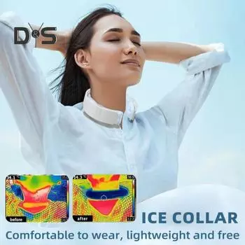 Летняя охлаждающая трубка для шеи Носимый охладитель для шеи Легкое многоразовое ледяное кольцо На открытом воздухе Предотвращение теплового удара Портативный воротник с обертыванием на шею прозрачный