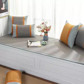 Летняя оконная подушка, подушка на выступе, четыре сезона, универсальная Ins Wind Ice Silk, коврик из ротанга, украшение для эркера, балконные подушки, одеяло 60*160cm