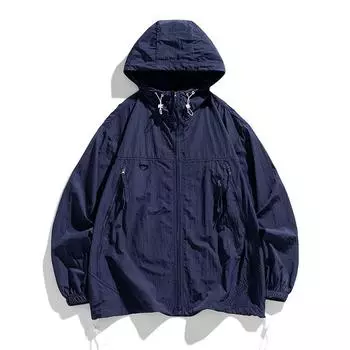 Летняя пара тонкое дышащее пальто с защитой от ультрафиолета, уличная солнцезащитная одежда, мужская одежда L белый