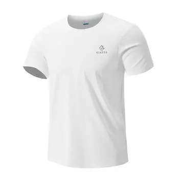 Летняя парная футболка с короткими рукавами, спортивная, быстросохнущая, ультратонкая, дышащая, свободная футболка 7XL белый