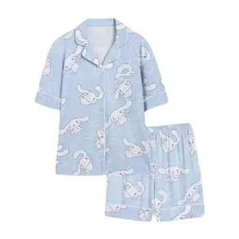 Летняя пижама с короткими рукавами Sanrio My Melody Cinnamoroll Куроми персонаж нижнее белье пижама для сна домашняя одежда, популярный персонаж в Корее