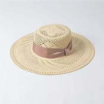 Летняя пляжная фетровая кепка ручной работы с выемкой из светлой глянцевой ленты для мужчин и женщин, для отдыха, шляпа Panamjazz head size 57cm