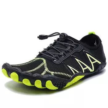 Летняя пляжная обувь 36-46, уличная силиконовая обувь для плавания, женская обувь для йоги и фитнеса, мужская обувь для воды большого размера Laica из эластичной ткани 36 чёрный