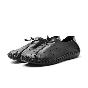 Летняя пляжная обувь ручной работы, мужская кожаная, мужские повседневные сандалии, удобная и дышащая, модная мужская обувь 46