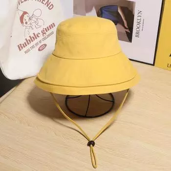 Летняя пляжная шляпа с широкими полями, модная женская уличная рыбацкая кепка для девочек, женская повседневная шляпа-ведро с защитой от солнца, ветрозащитная шляпа 55-59cm